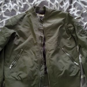 Army green bomber jacket
